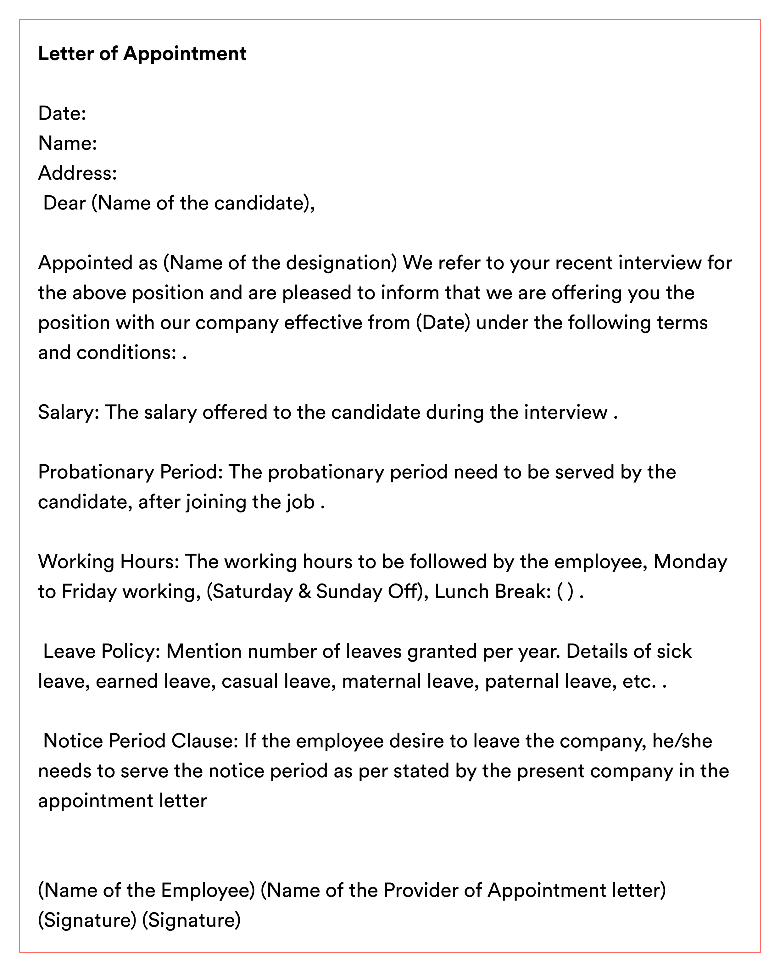 Appointment Letter Meaning What Is A Job Appointment Letter UBS