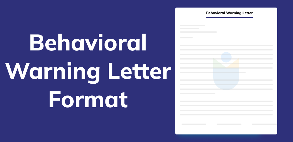 Behavioral Warning Letter