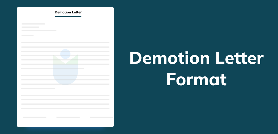 Demotion Letter Format Meaning Samples Examples And More