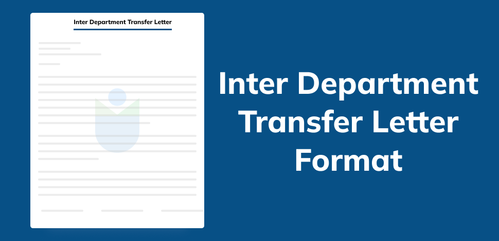 Inter Department Transfer Letter Format
