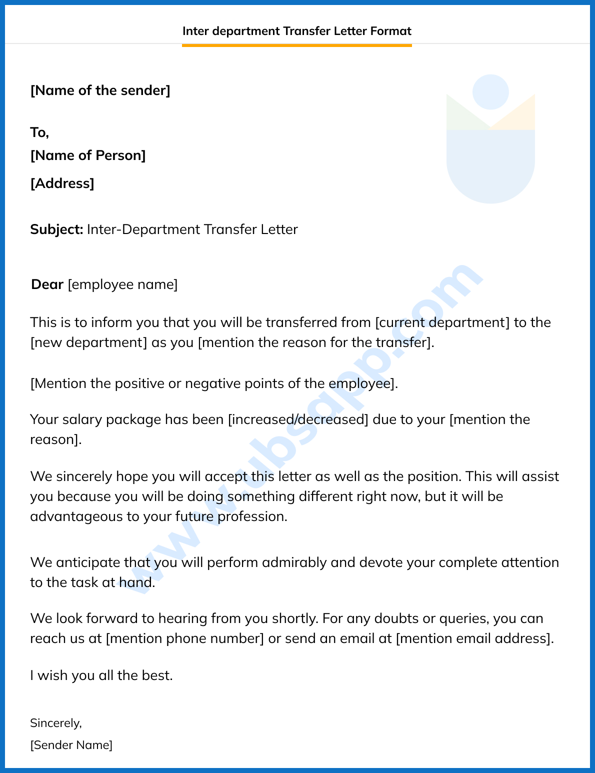 Department Change Request Letter Format Amp Samples - Bank2home.com