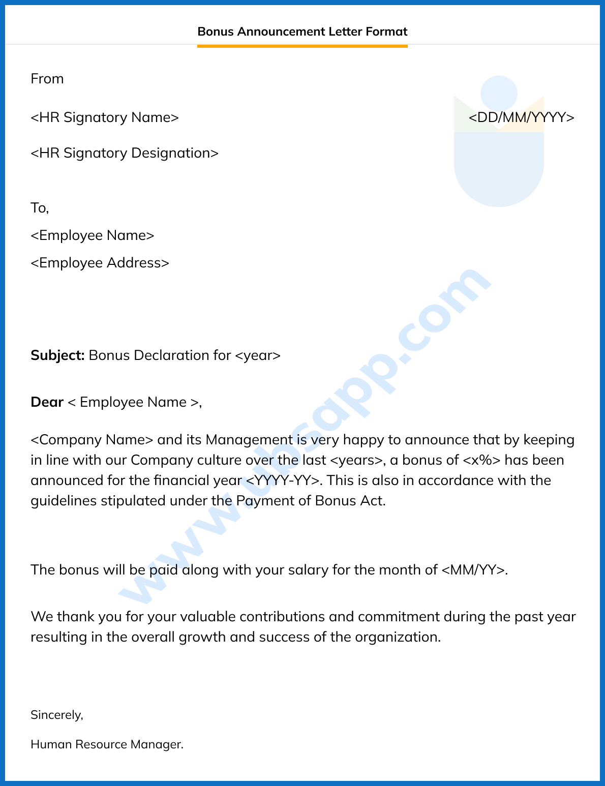 Incentive Declaration Letter For Employee IMAGESEE