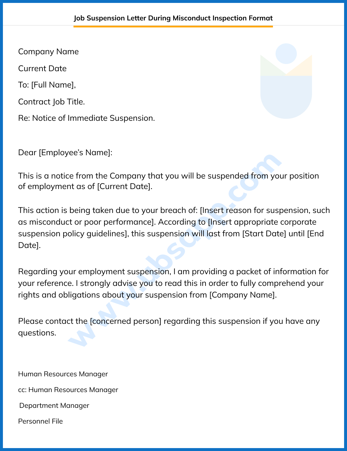Job Suspension Letter