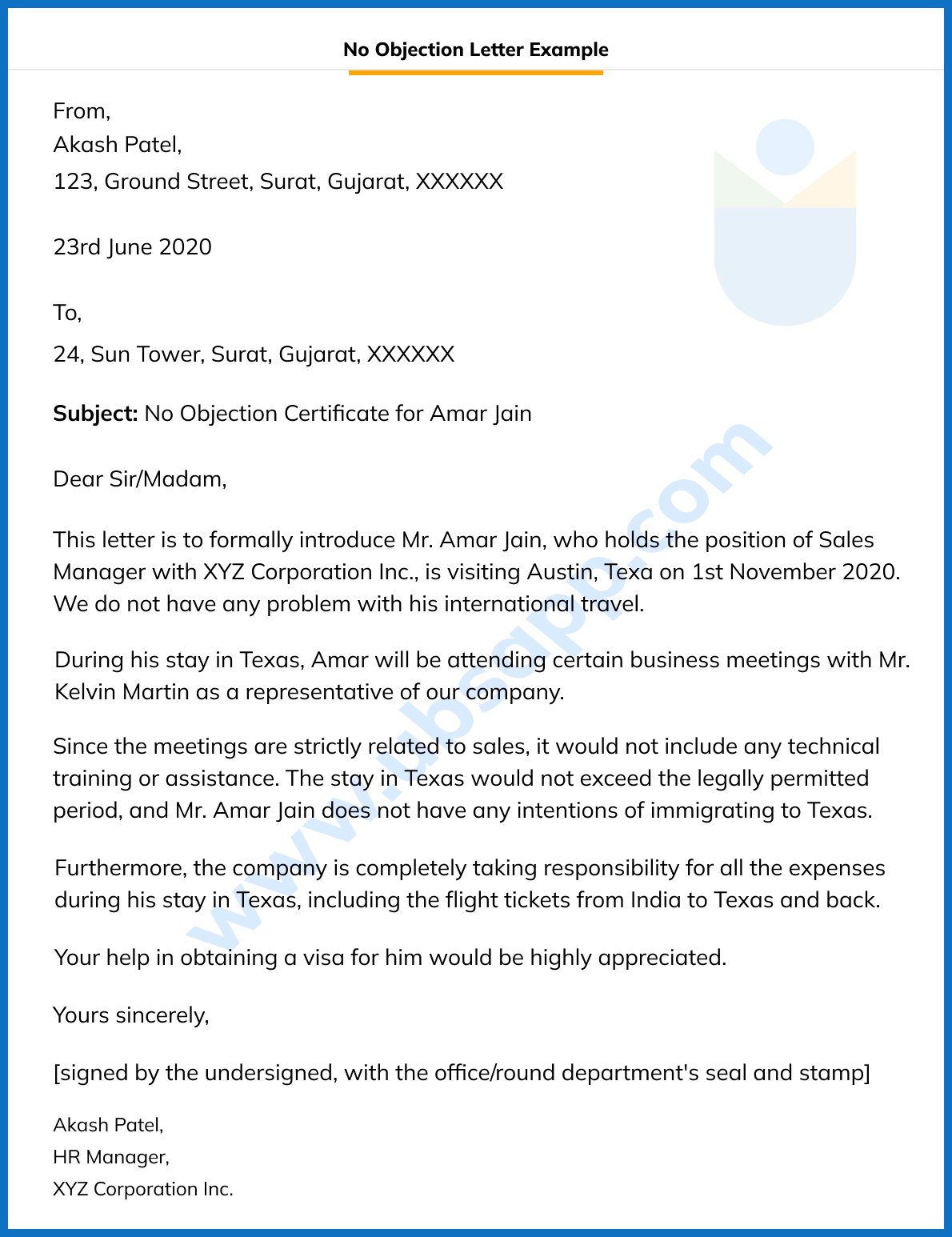 No Objection Letter To Work In Another Company Sample Uae Word at ...