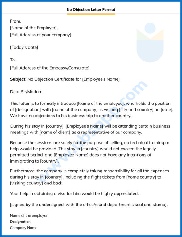 No Objection Letter - Format, Meaning, Types, Examples, and More